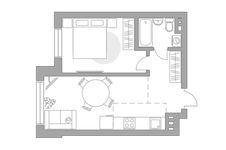 Планировка 2-комнатной квартиры, 38,1 м2