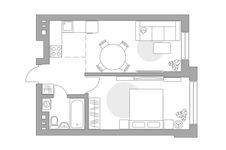 Планировка 2-комнатной квартиры, 40,7 м2