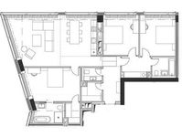 Планировка 3-комнатной квартиры, 131,66 м2