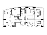 Планировка 5-комнатной квартиры, 212,46 м2