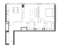 Планировка 2-комнатной квартиры, 76,52 м2