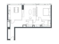 Планировка 2-комнатной квартиры, 74,2 м2