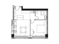 Планировка 1-комнатной квартиры, 48,84 м2