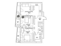 Планировка 3-комнатной квартиры, 71,6 м2