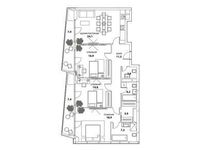 Планировка 4-комнатной квартиры, 109,8 м2