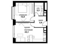 Планировка 4-комнатной квартиры, 111,9 м2