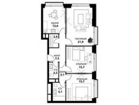 Планировка 4-комнатной квартиры, 112,1 м2