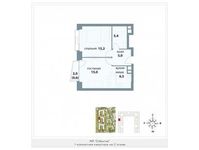 Планировка 1-комнатной квартиры, 47,7 м2