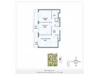 Планировка 2-комнатной квартиры, 71,9 м2