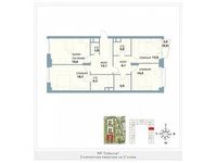 Планировка 3-комнатной квартиры, 101,4 м2