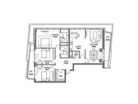 Планировка 4-комнатной квартиры, 138,5 м2