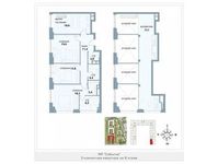 Планировка 3-комнатной квартиры, 136,8 м2