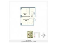 Планировка 1-комнатной квартиры, 49,1 м2