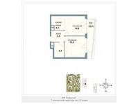 Планировка 1-комнатной квартиры, 49 м2