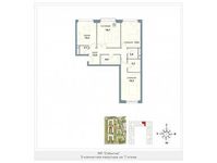 Планировка 3-комнатной квартиры, 97,5 м2