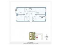 Планировка 3-комнатной квартиры, 103,5 м2