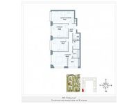 Планировка 3-комнатной квартиры, 96,5 м2