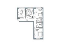 Планировка 3-комнатной квартиры, 106,3 м2