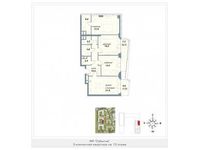 Планировка 3-комнатной квартиры, 102,5 м2