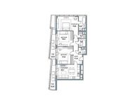 Планировка 3-комнатной квартиры, 108,2 м2