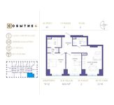 Планировка 2-комнатной квартиры, 68,6 м2