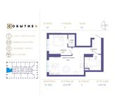 Планировка 1-комнатной квартиры, 45,6 м2