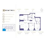 Планировка 3-комнатной квартиры, 97,9 м2
