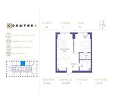 Планировка 1-комнатной квартиры, 47,8 м2
