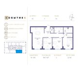 Планировка 3-комнатной квартиры, 99,7 м2