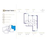 Планировка 3-комнатной квартиры, 96,7 м2