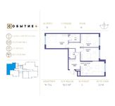 Планировка 3-комнатной квартиры, 92,5 м2