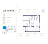 Планировка 3-комнатной квартиры, 101 м2