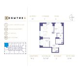 Планировка 2-комнатной квартиры, 74,7 м2