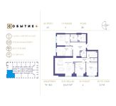 Планировка 4-комнатной квартиры, 124,9 м2