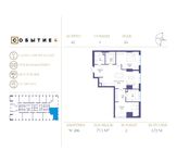 Планировка 2-комнатной квартиры, 77,3 м2