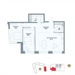 Планировка квартиры студии, 95 м2