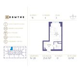 Планировка квартиры студии, 25,8 м2