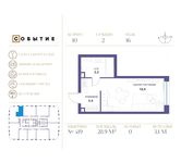 Планировка квартиры студии, 28,9 м2