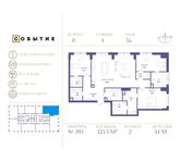Планировка квартиры студии, 123,3 м2