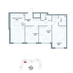 Планировка 3-комнатной квартиры, 93,8 м2