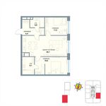 Планировка 2-комнатной квартиры, 70,7 м2