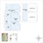 Планировка 2-комнатной квартиры, 86,1 м2