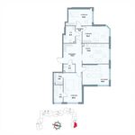 Планировка 4-комнатной квартиры, 126,4 м2