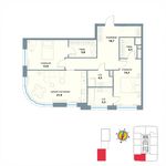Планировка 2-комнатной квартиры, 88,9 м2