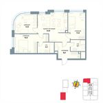 Планировка 3-комнатной квартиры, 85,6 м2