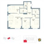 Планировка 3-комнатной квартиры, 100,3 м2