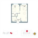 Планировка 1-комнатной квартиры, 47,2 м2