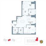 Планировка 2-комнатной квартиры, 77,9 м2