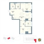 Планировка 2-комнатной квартиры, 77,3 м2