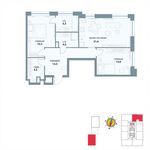 Планировка 2-комнатной квартиры, 78,4 м2